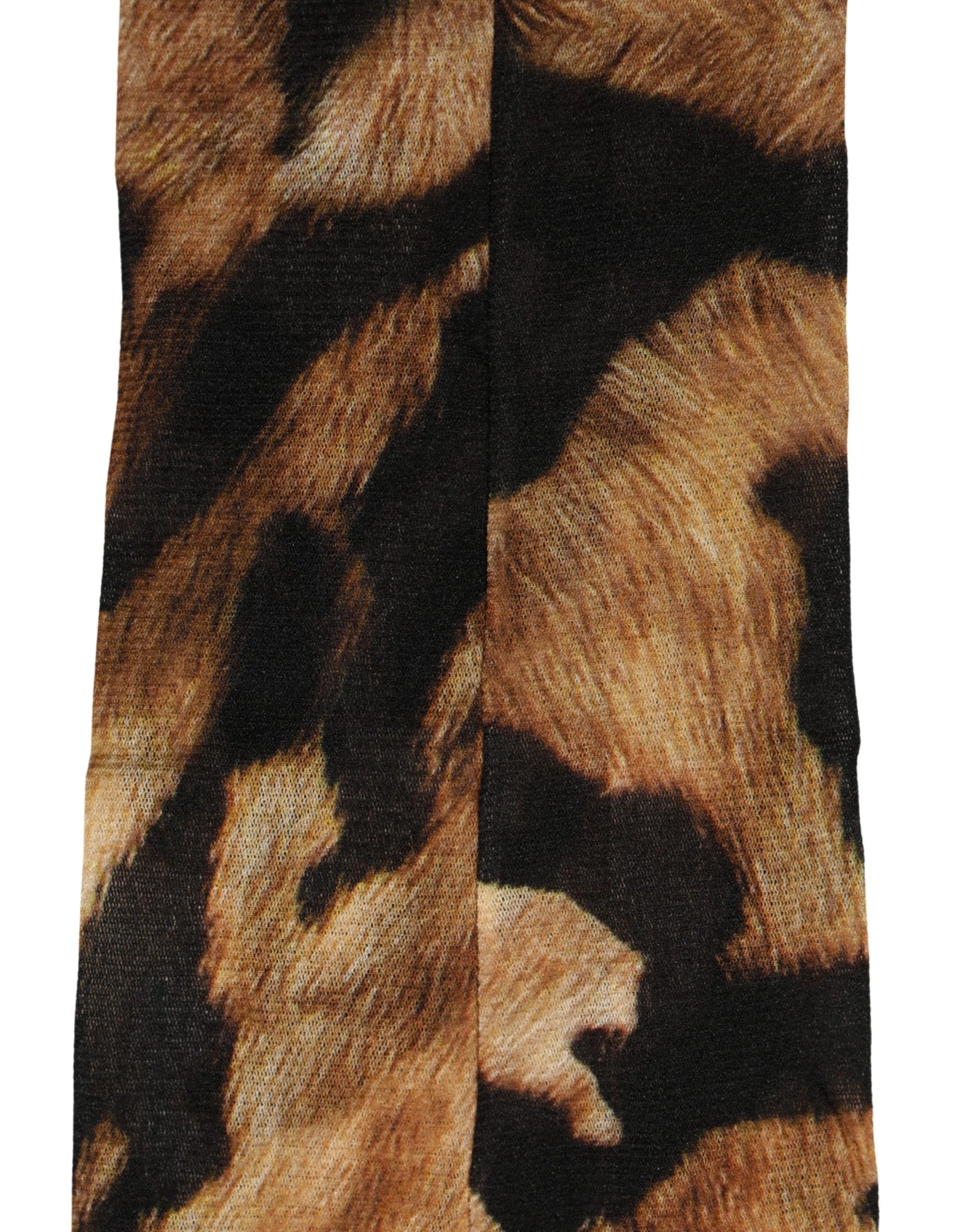 Dolce & Gabbana Brown Tiger Nylon Tights Stocking Pantyhose Socks Dolce & Gabbana