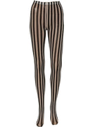 Dolce & Gabbana black and white striped tights or pantyhose, featuring a stylish pattern and classic design.
