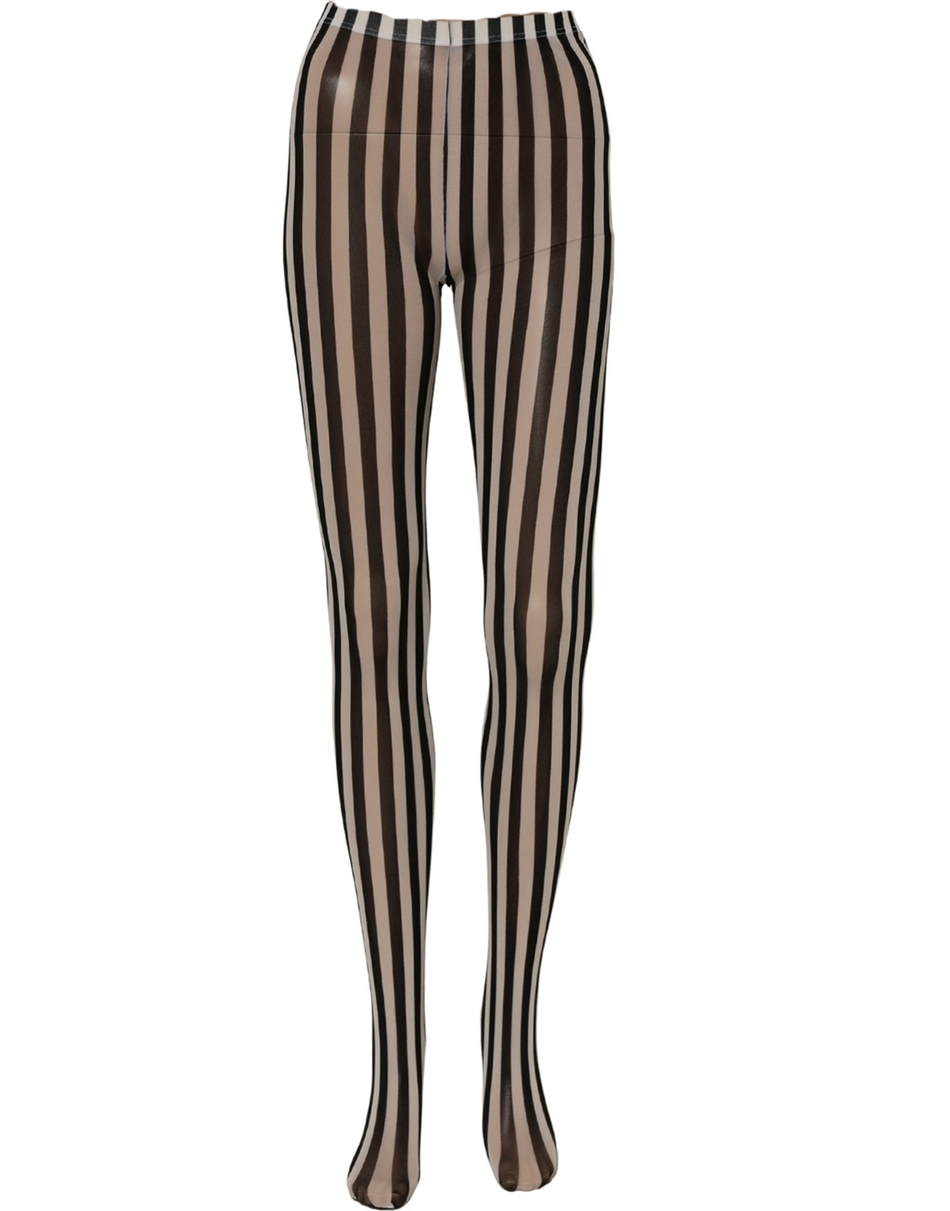 Dolce & Gabbana Black White Stripes Tights Stocking Pantyhose Socks Dolce & Gabbana