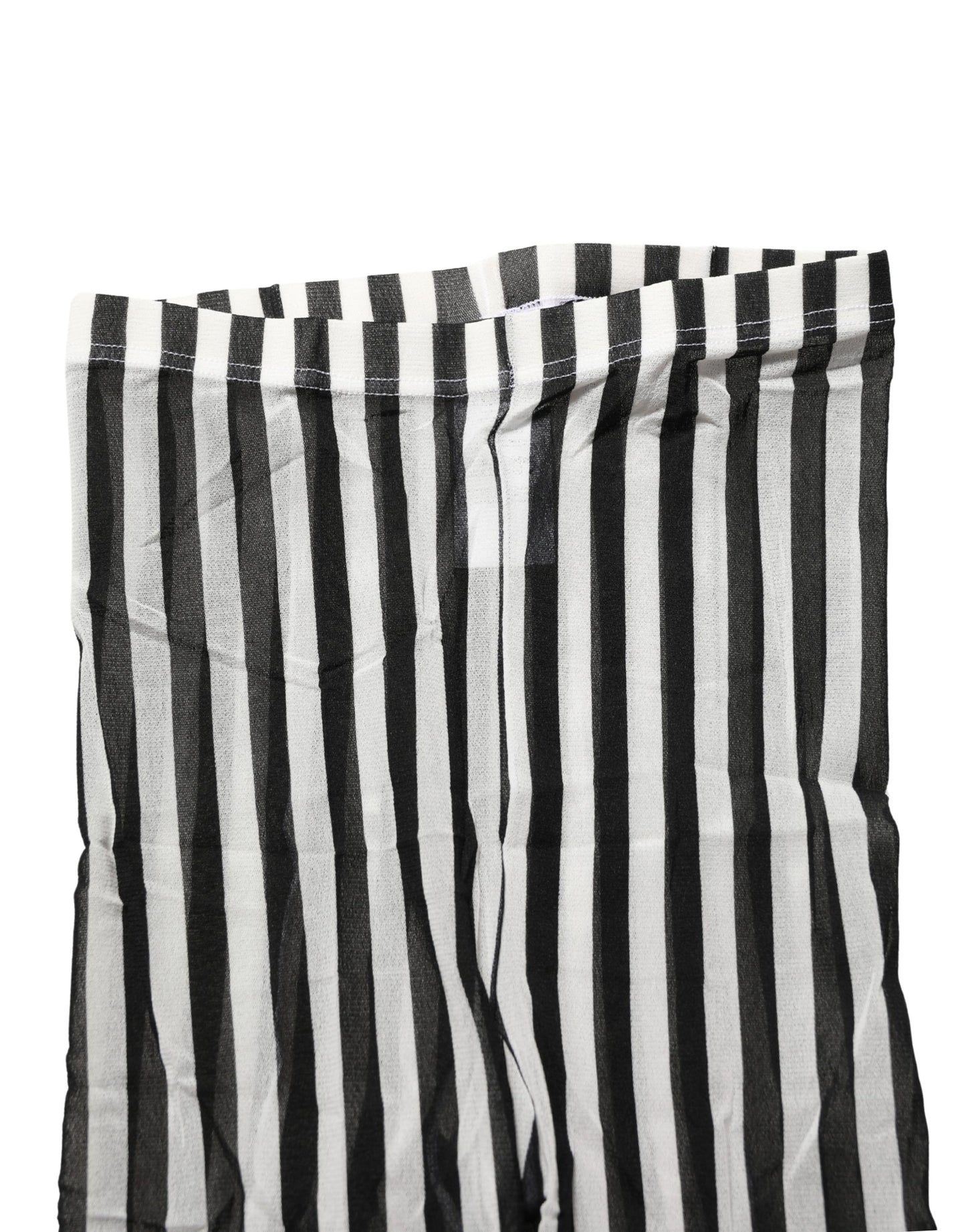 Dolce & Gabbana Black White Stripes Tights Stocking Pantyhose Socks Dolce & Gabbana