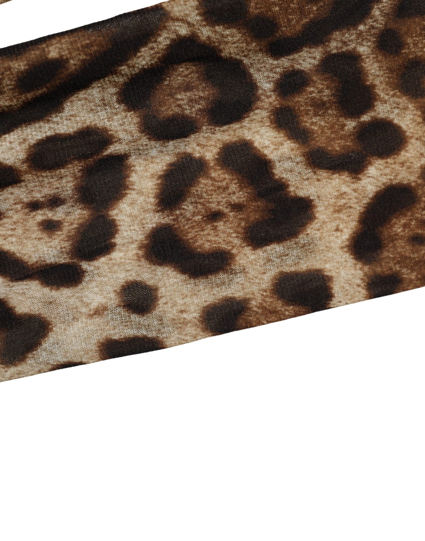 Dolce & Gabbana Brown Leopard Nylon Tights Stocking Pantyhose Socks Dolce & Gabbana