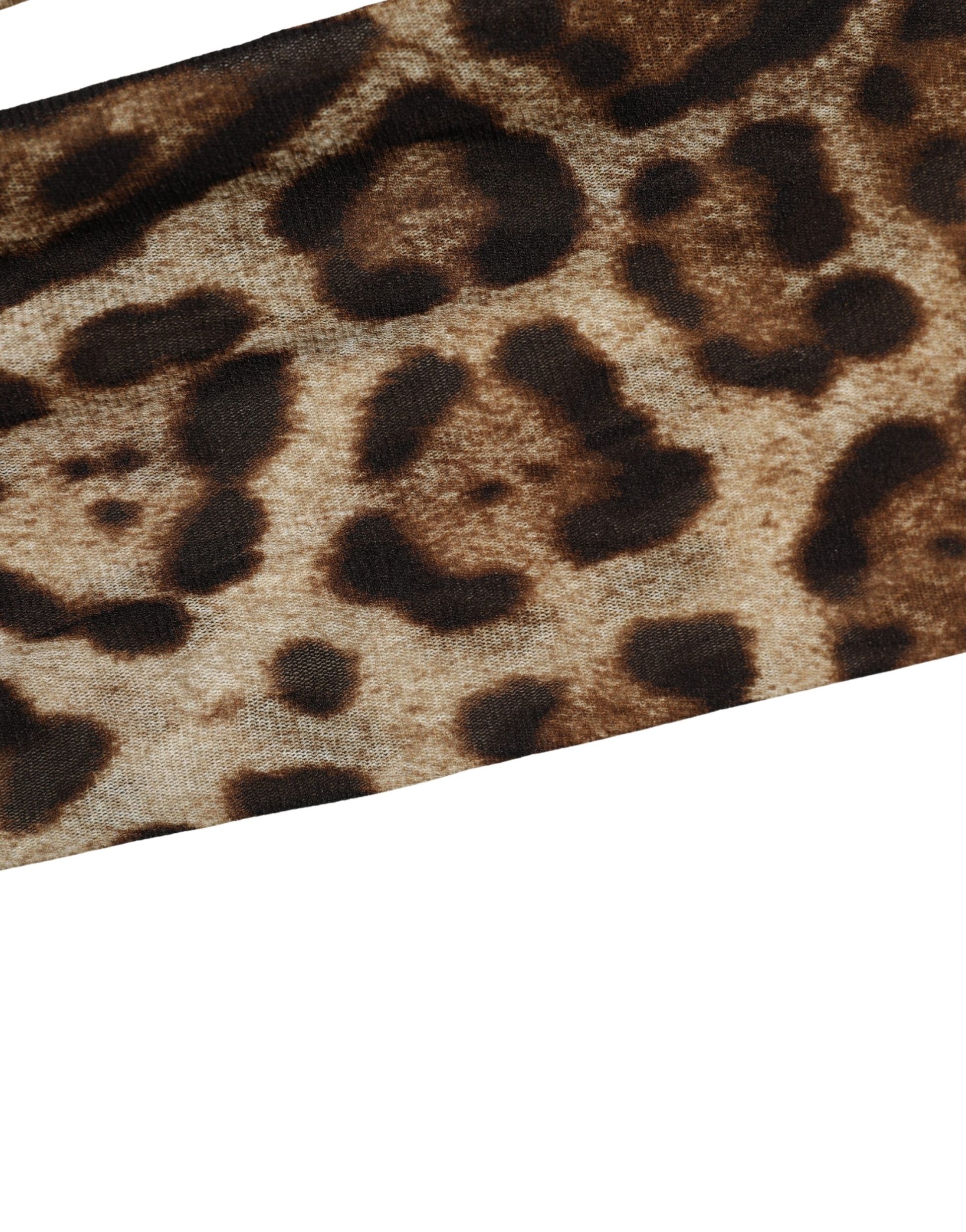 Dolce & Gabbana Brown Leopard Nylon Tights Stocking Pantyhose Socks Dolce & Gabbana