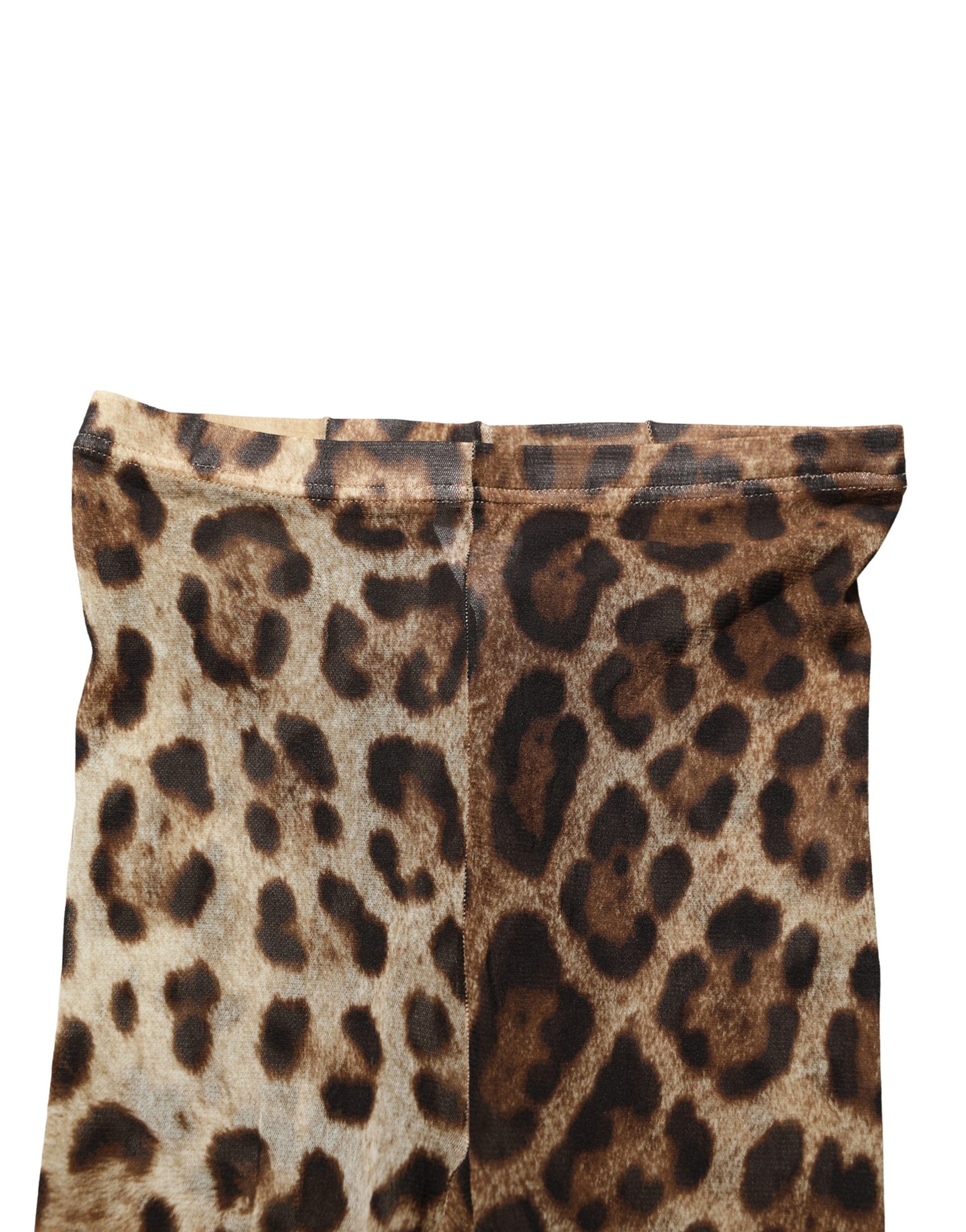 Dolce & Gabbana Brown Leopard Nylon Tights Stocking Pantyhose Socks Dolce & Gabbana