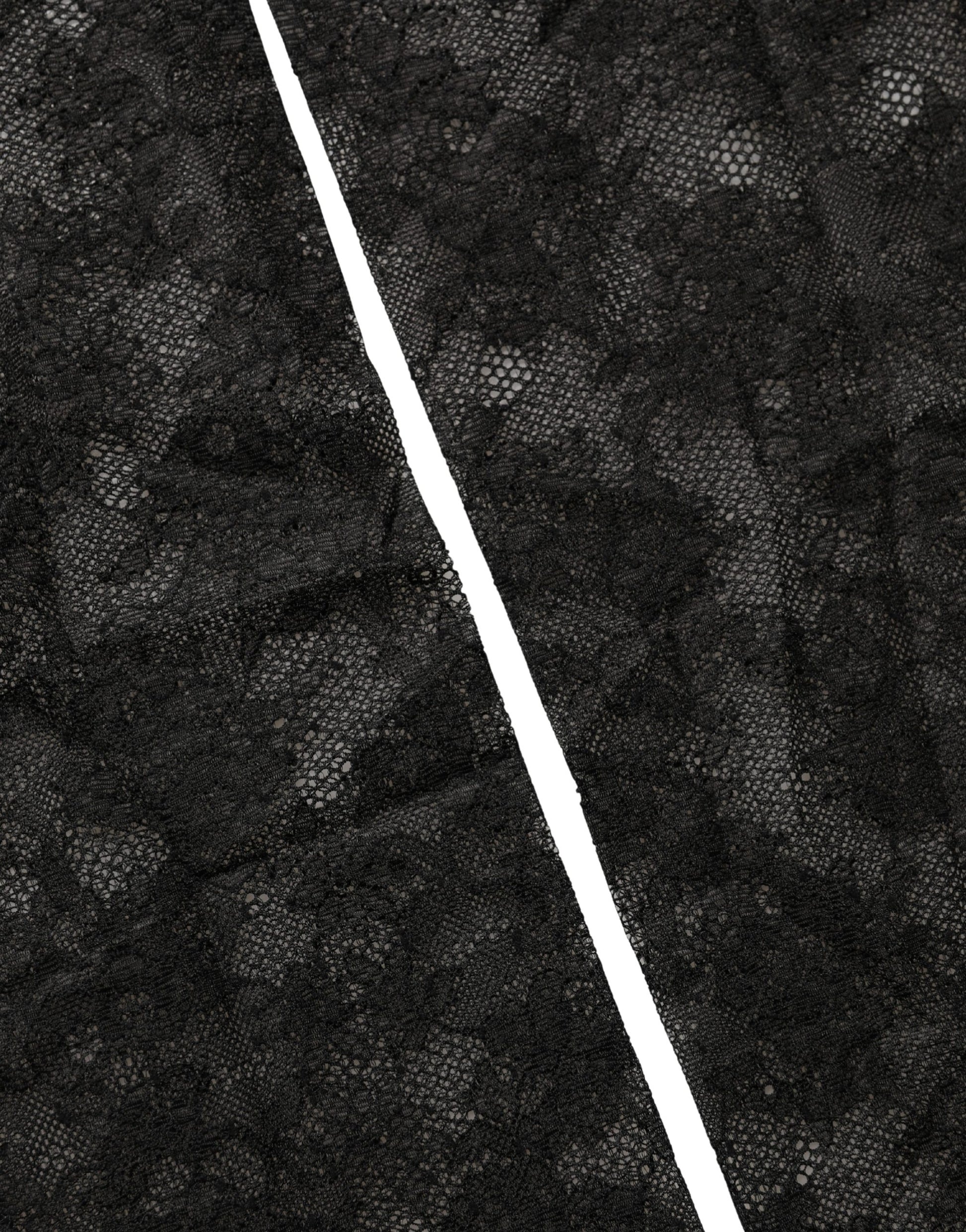 Dolce & Gabbana Black Floral Lace Nylon Stretch Knee High Socks Dolce & Gabbana