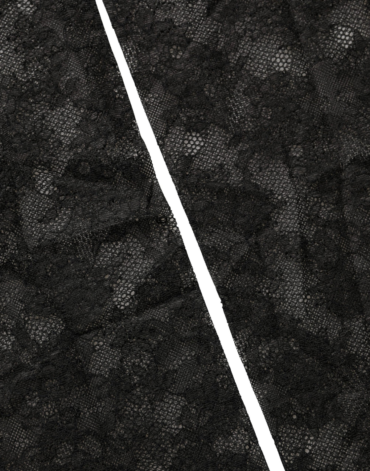 Dolce & Gabbana black floral lace nylon stretch knee-high socks featuring intricate floral pattern and sheer lace design.