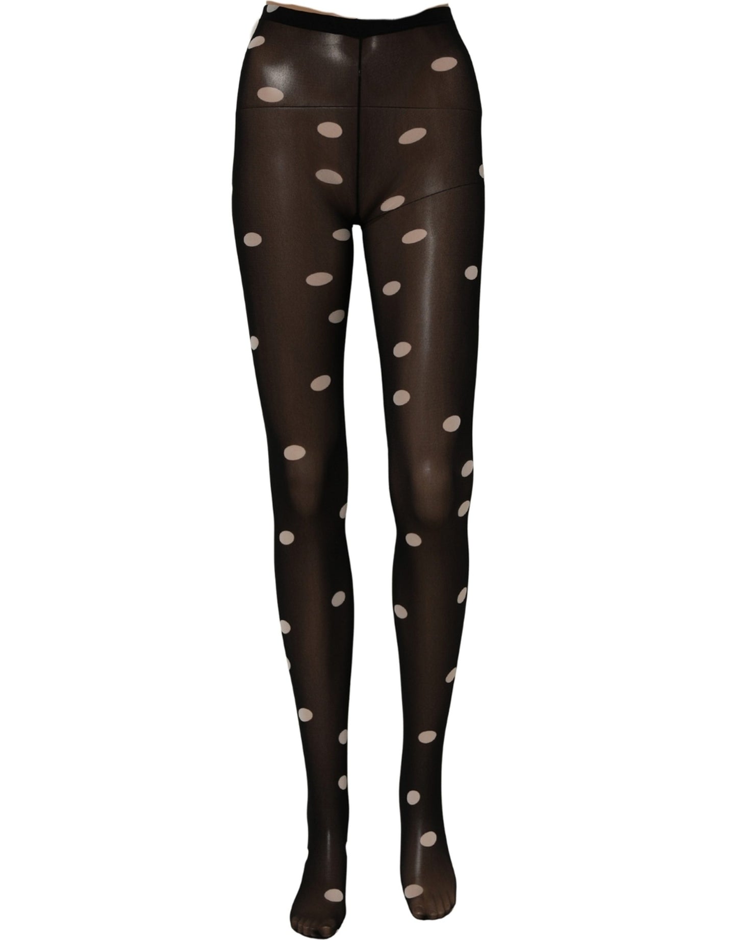 Dolce & Gabbana Black Polka Dot Tights Stockings Pantyhose Socks Dolce & Gabbana