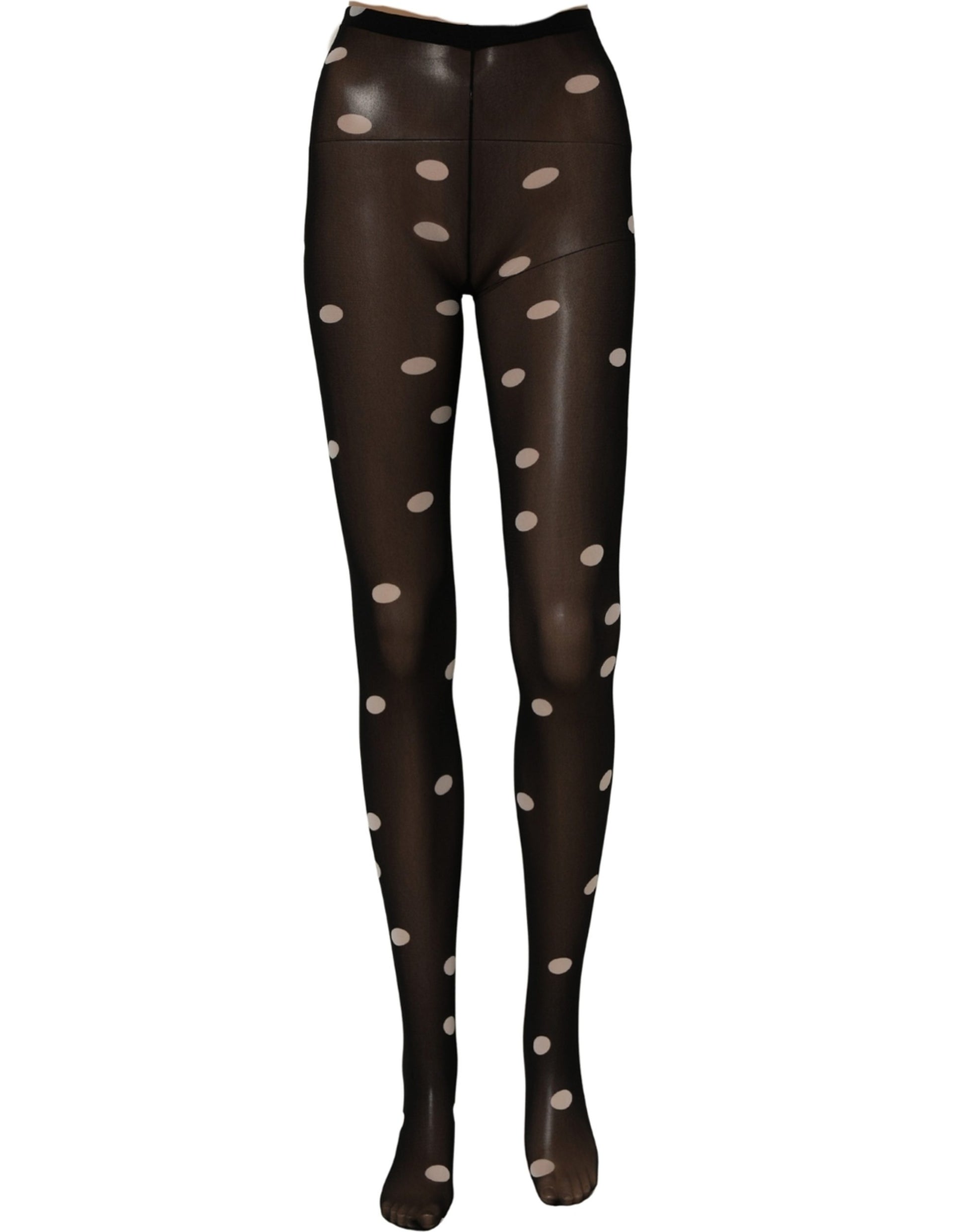 Dolce & Gabbana Black Polka Dot Tights Stockings Pantyhose Socks Dolce & Gabbana