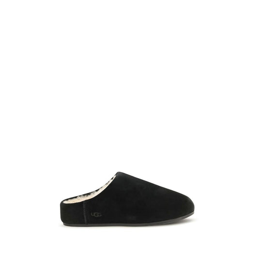 UGG Black Leather Mules UGG