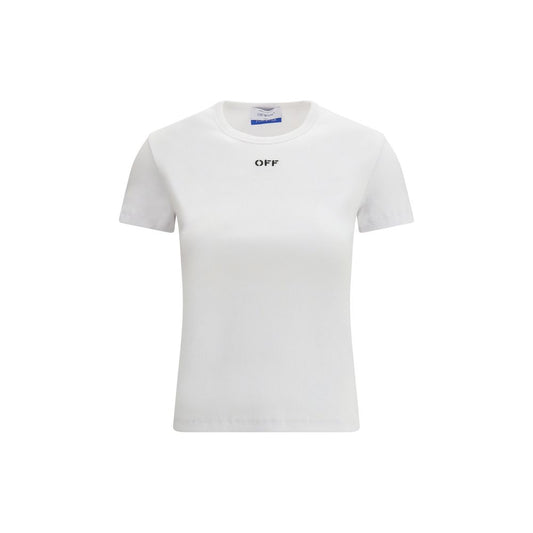 Off-White White Cotton T-Shirt Off-White