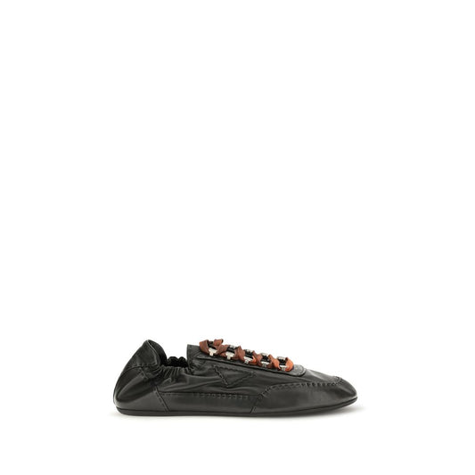 Prada Black Lamb Ovis Aries Aries Athletic Sneakers Prada