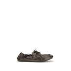 Prada Brown Calf Leather Bos Taurus Slip-On Loafers