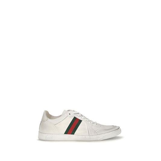 Gucci White Calf Leather Bos Taurus Low Top Sneakers Gucci