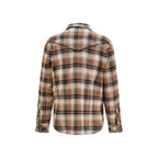 P.A.R.O.S.H. Brown Cotton Pattern Shirt - Eljoys Fashion 