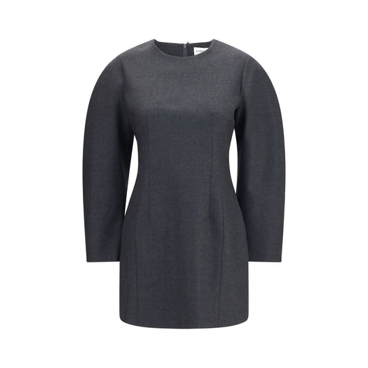 P.A.R.O.S.H. Gray Wool Oves Aries Casual Dress P.A.R.O.S.H.