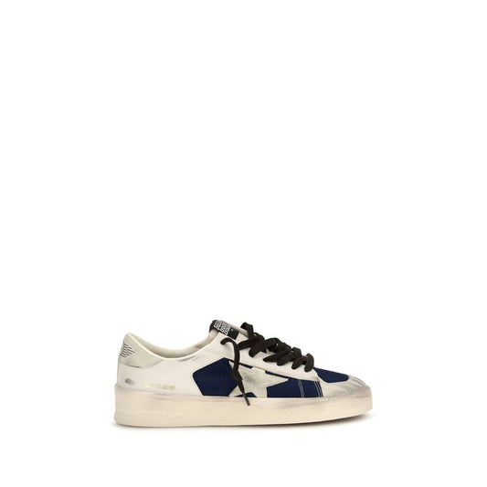 Golden Goose Gray Calf Leather Bos Taurus Low Top Sneakers Golden Goose