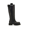 Rick Owens Black Calf Leather Bos Taurus Rain Boots Rick Owens