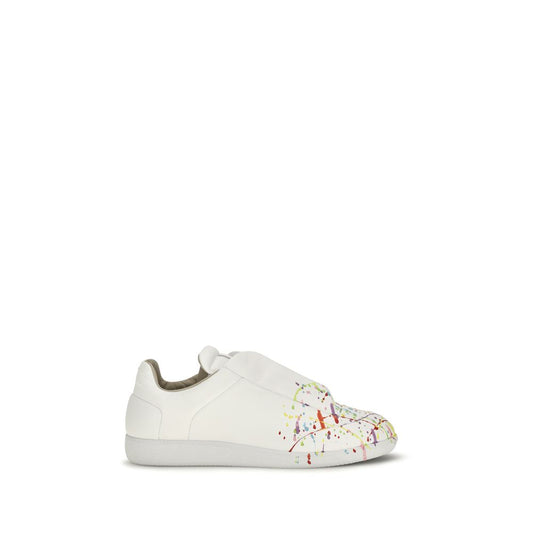 Maison Margiela White Calf Leather Bos Taurus Low Top Sneakers Maison Margiela