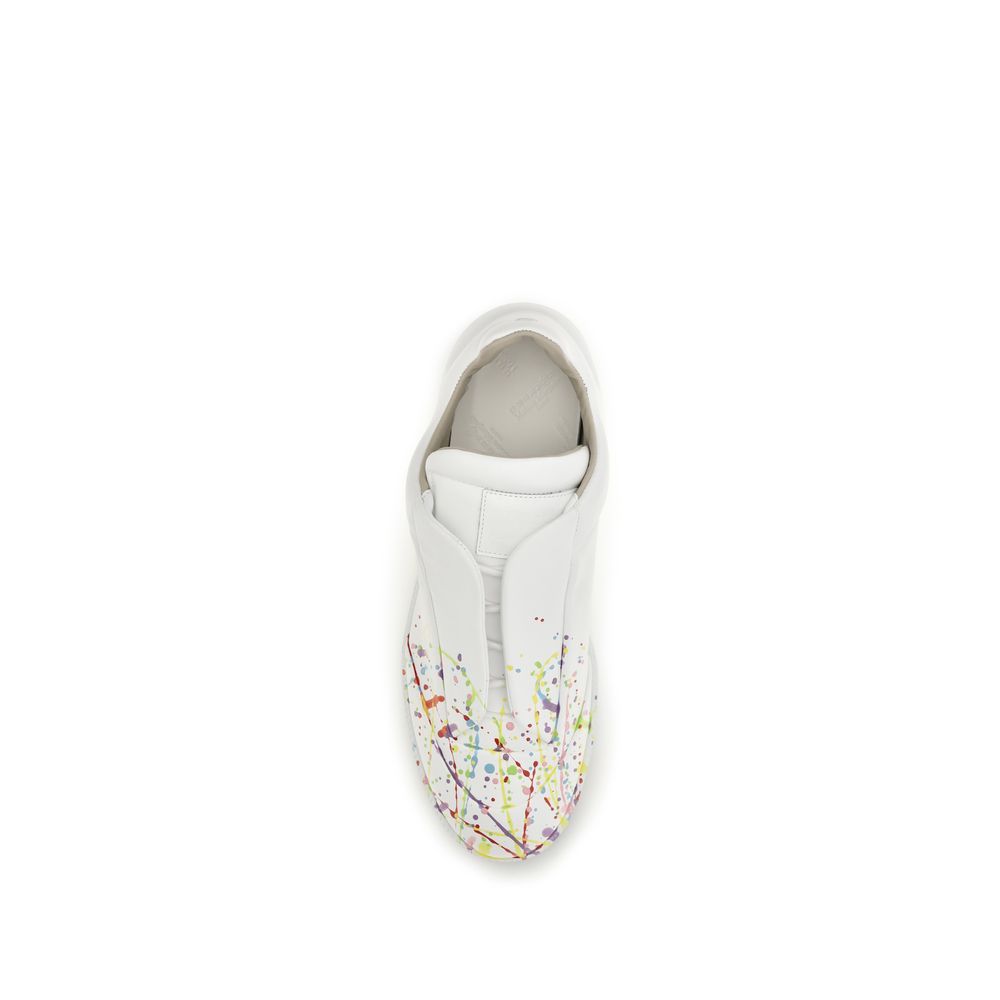 Maison Margiela White Calf Leather Bos Taurus Low Top Sneakers Maison Margiela