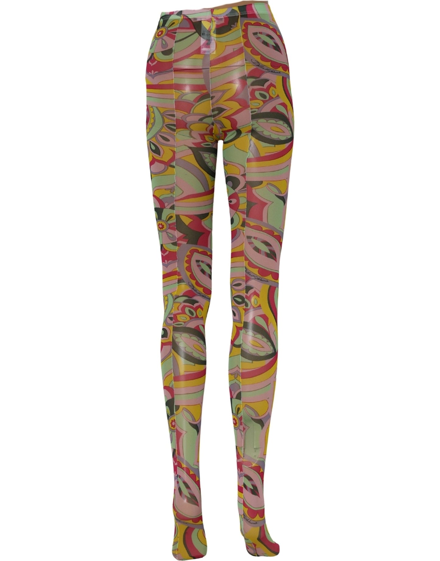 Dolce & Gabbana Multicolor Floral Print Tights Stockings Socks Dolce & Gabbana