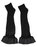 Dolce & Gabbana Black Nylon Logo Calf Long Women Accessory Socks - Eljoys Fashion 