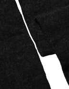 Dark gray wool over calf length women's socks by Dolce & Gabbana with a sleek, soft-knit texture and subtle branding details.