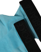 Dolce & Gabbana Light Blue nylon thigh-high socks for women, featuring a sleek and stylish design.
