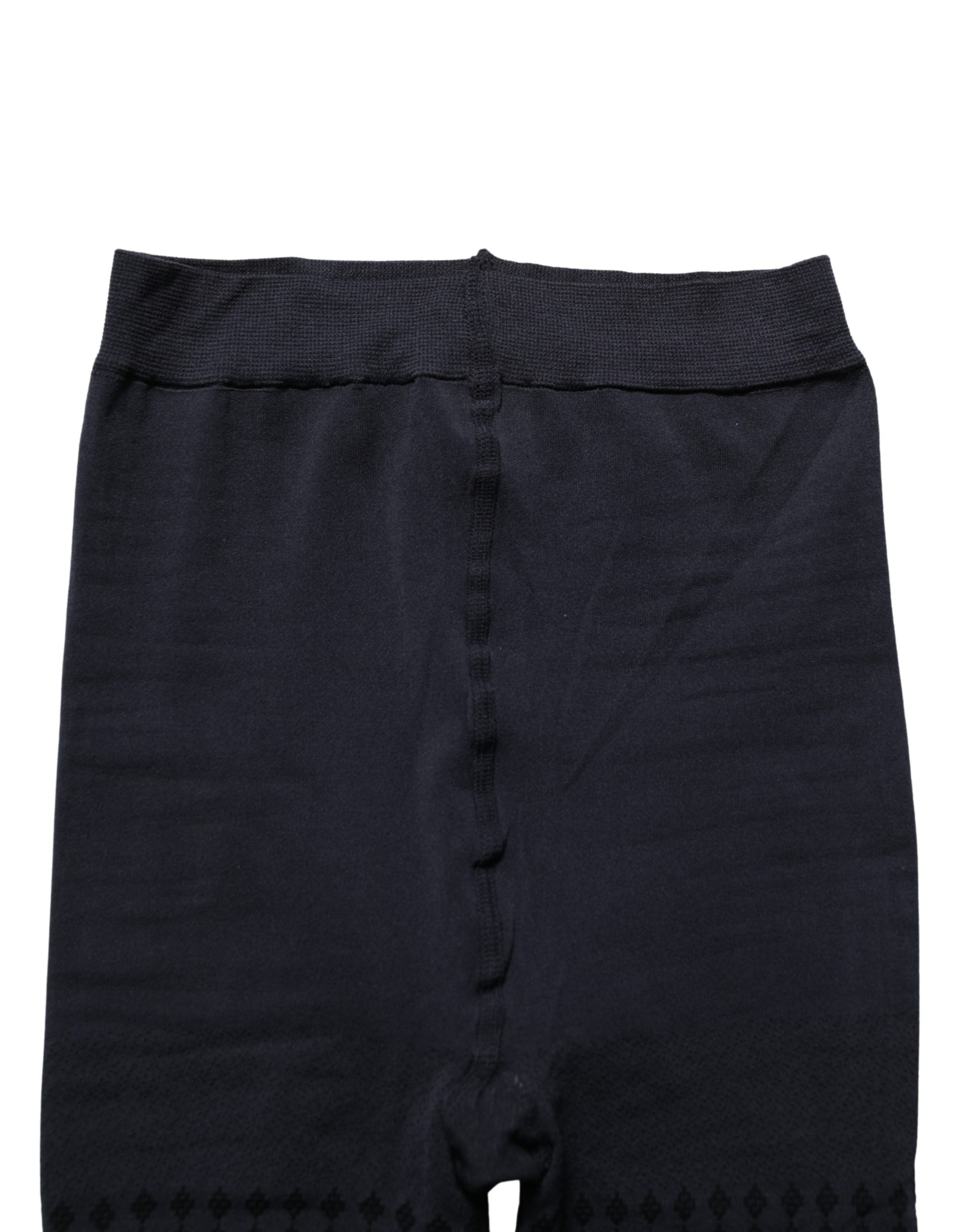 Dolce & Gabbana Black Nylon Tights Stocking Pantyhose Socks Dolce & Gabbana