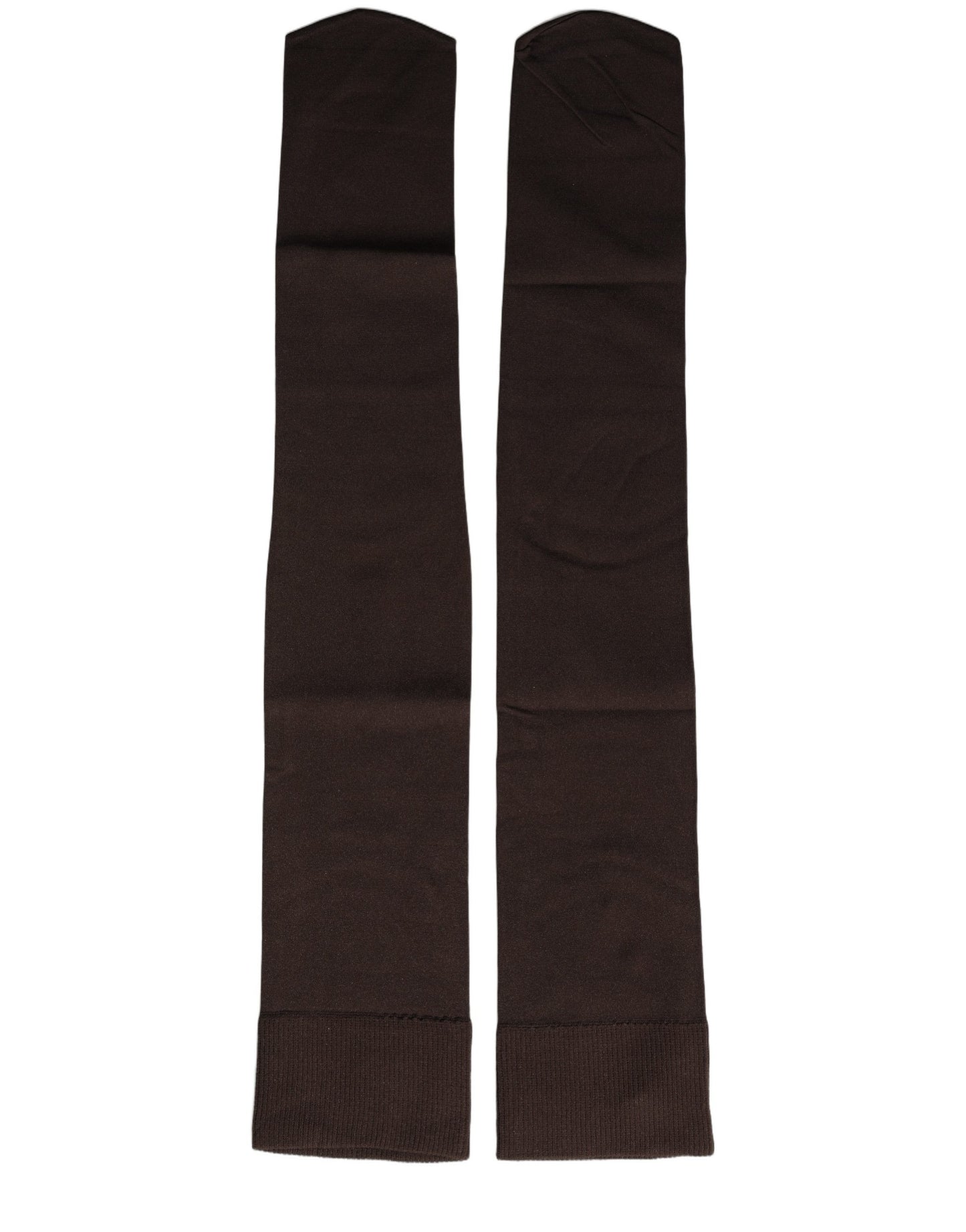 Dolce & Gabbana Brown Nylon Over Calf Long Women Accessory Socks Dolce & Gabbana