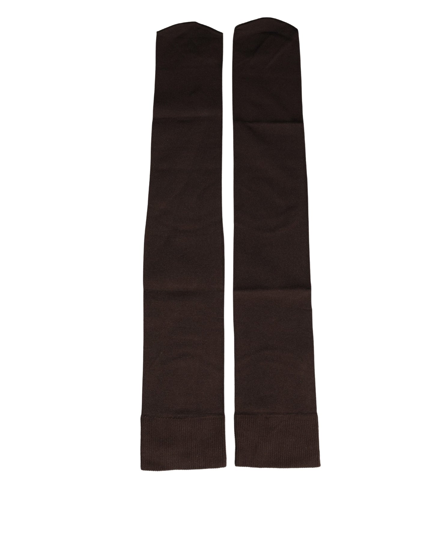 Dolce & Gabbana Brown Nylon Over Calf Long Women Accessory Socks Dolce & Gabbana