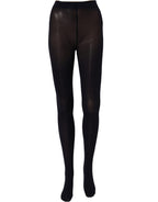 Dark blue Dolce & Gabbana nylon sheer tights displayed flat, showing their smooth, lightweight texture and elegant design.