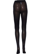 Dark blue nylon sheer tights by Dolce & Gabbana, featuring a smooth, lightweight design for elegant legwear.