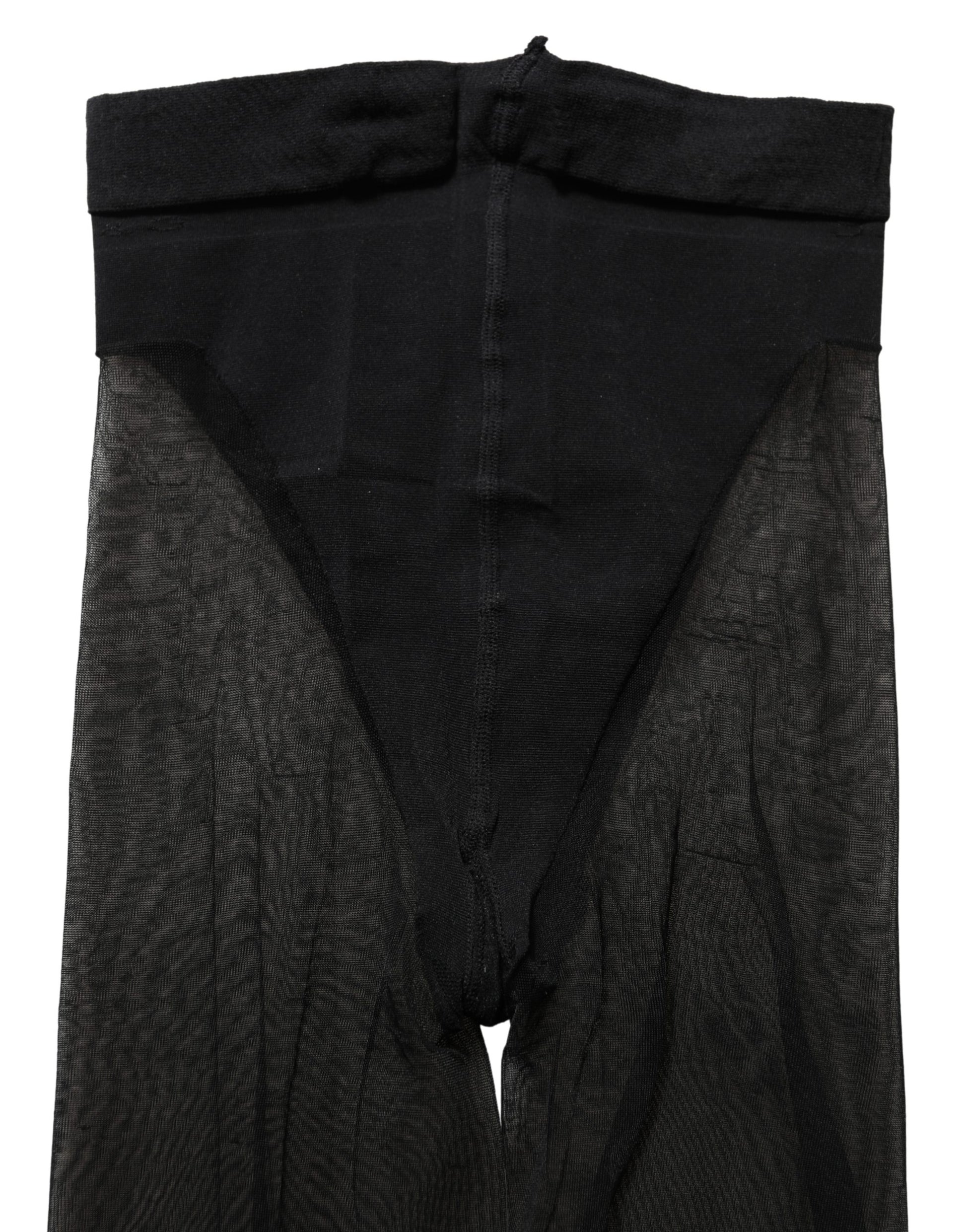 Dolce & Gabbana Black Nylon Sheer Tights Stockings Pantyhose Socks Dolce & Gabbana