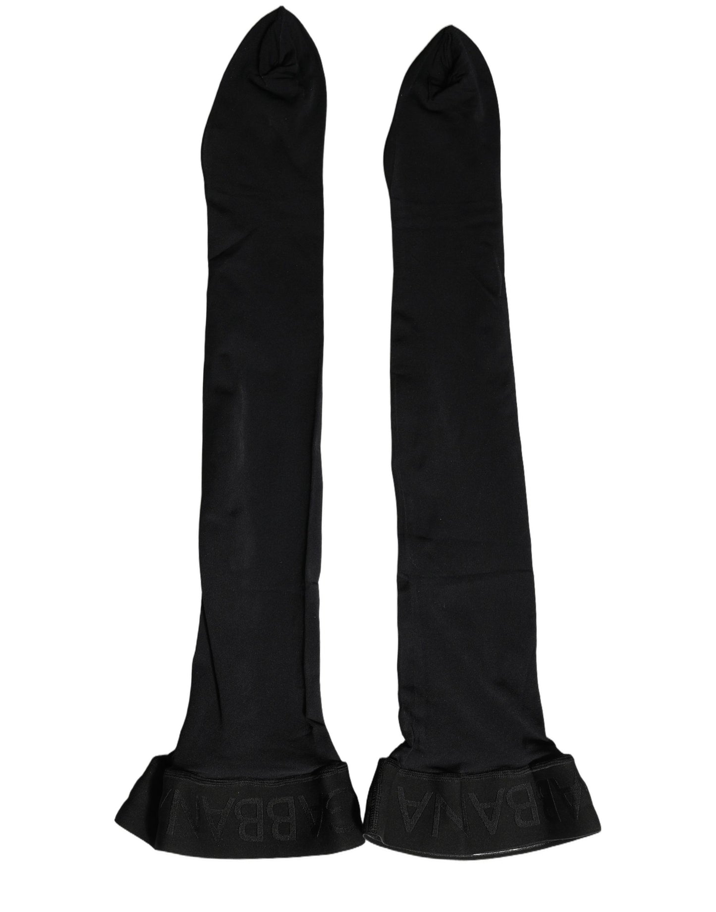 Dolce & Gabbana Black 100% Nylon Thigh High Stockings Socks Dolce & Gabbana