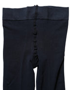 Dark blue nylon sheer tights from Dolce & Gabbana, featuring a smooth, stretchy finish and elegant design for stylish wear.
