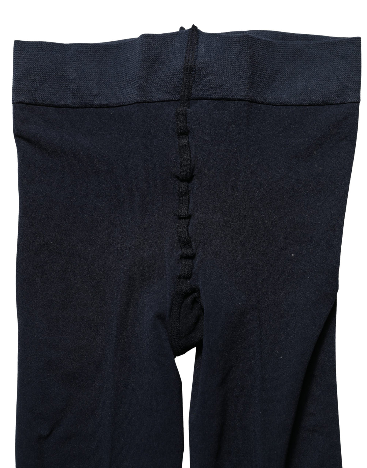 Dark blue nylon sheer tights from Dolce & Gabbana, featuring a smooth, stretchy finish and elegant design for stylish wear.
