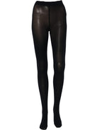 Dolce & Gabbana dark blue nylon sheer tights with a smooth, fitted design and subtle sheen, displayed on a neutral background.