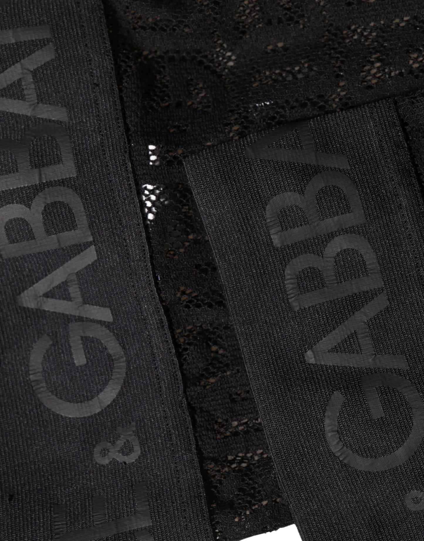 Dolce & Gabbana Black DG Logo Sheer Nylon Thigh High Socks Dolce & Gabbana