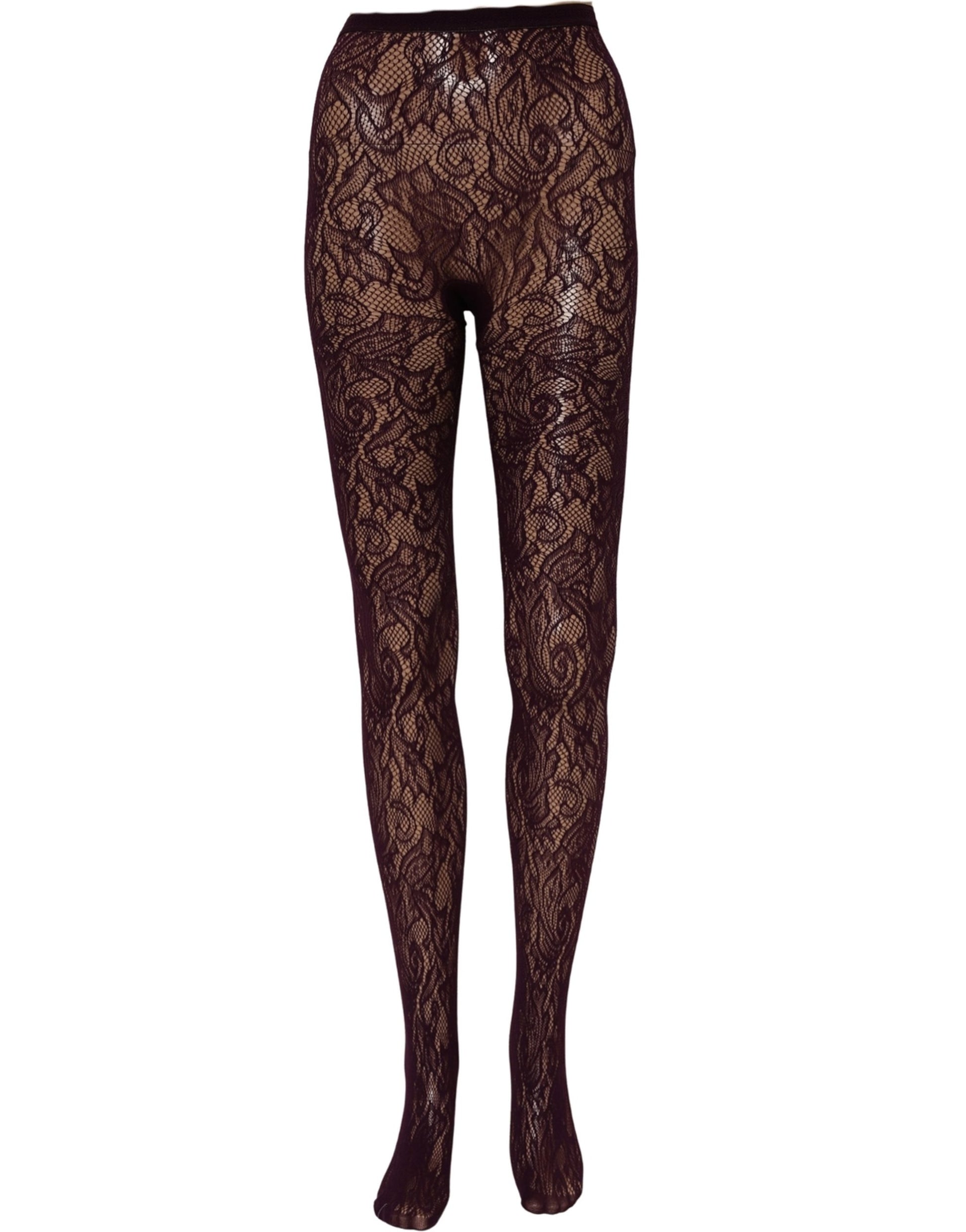Dries Van Noten Violet Floral Fishnet Tights Stockings Pantyhose Socks Dries Van Noten