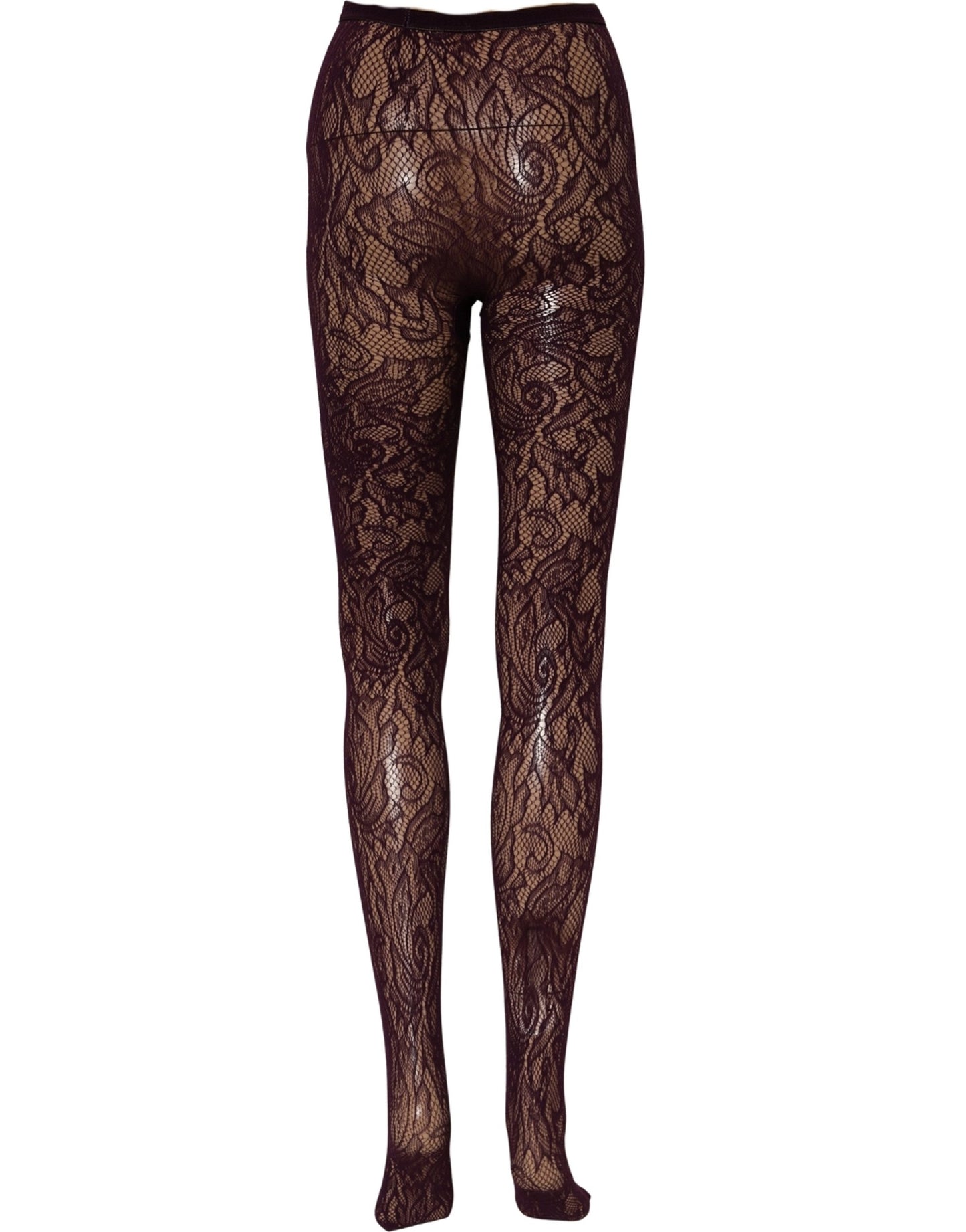 Dries Van Noten Violet Floral Fishnet Tights Stockings Pantyhose Socks Dries Van Noten