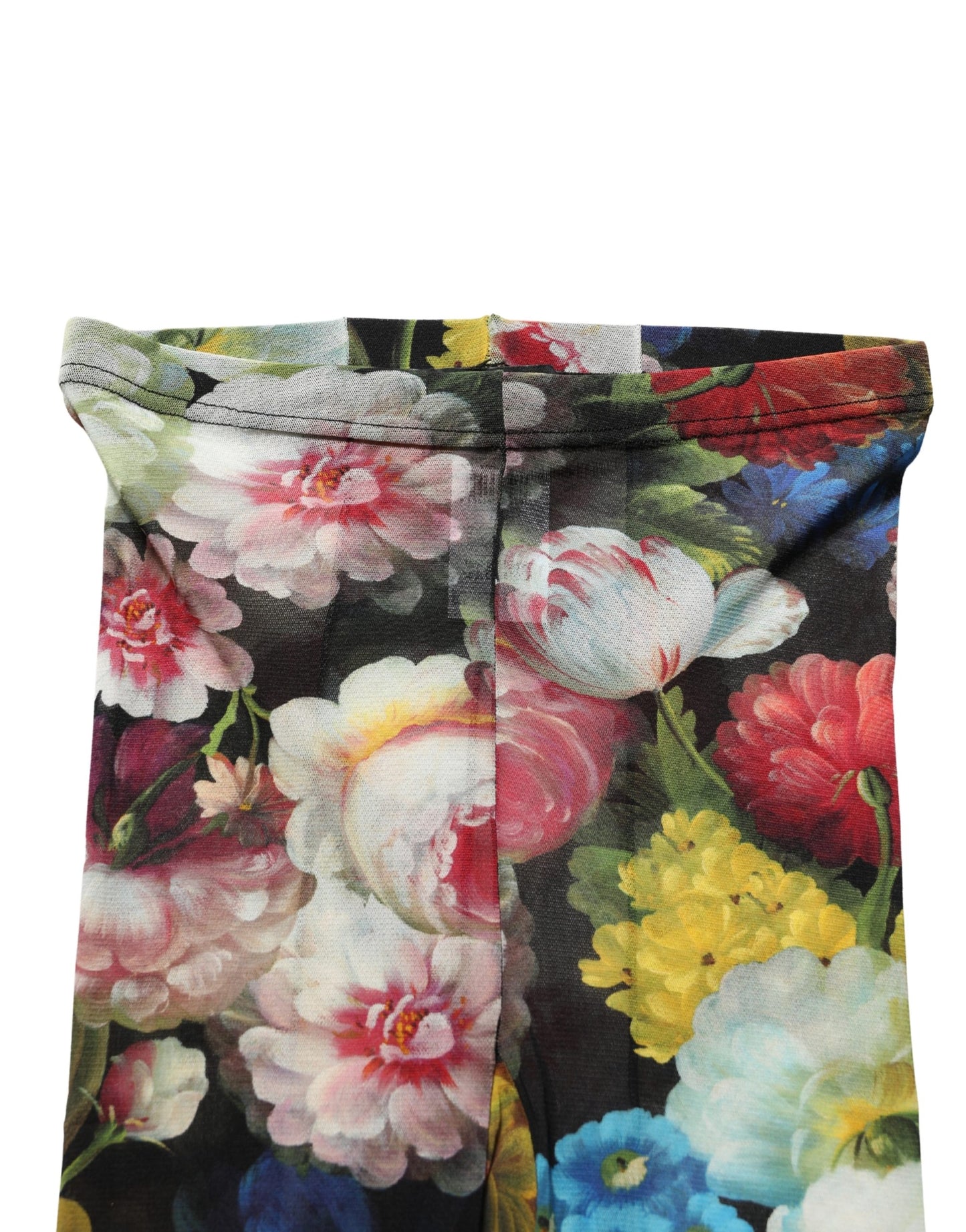 Dolce & Gabbana Black Floral Print Tights Sheer Stockings Socks Dolce & Gabbana