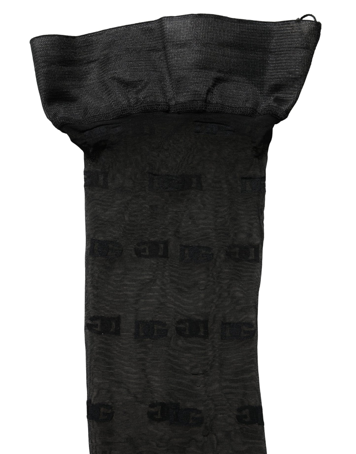 Dolce & Gabbana Black Sheer Logo Monogram Tights Stockings Socks Dolce & Gabbana