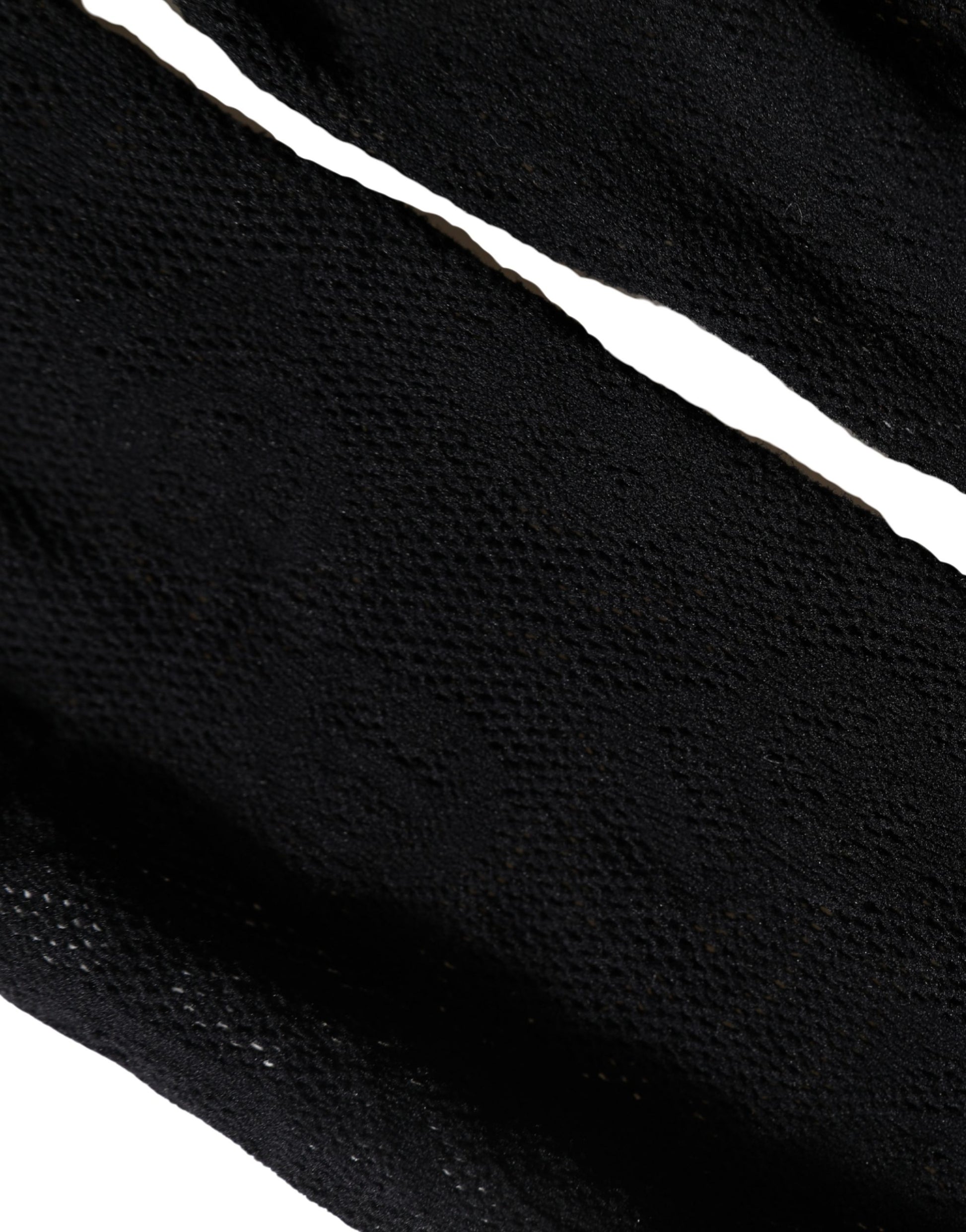 Dolce & Gabbana Black All Over Print Sheer Stretch Tights Socks Dolce & Gabbana