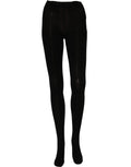 Black nylon Dolce & Gabbana tights with a smooth, sheer finish, designed as stylish pantyhose or stockings.