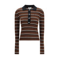 Ganni Brown Wool Oves Aries Polo Shirt