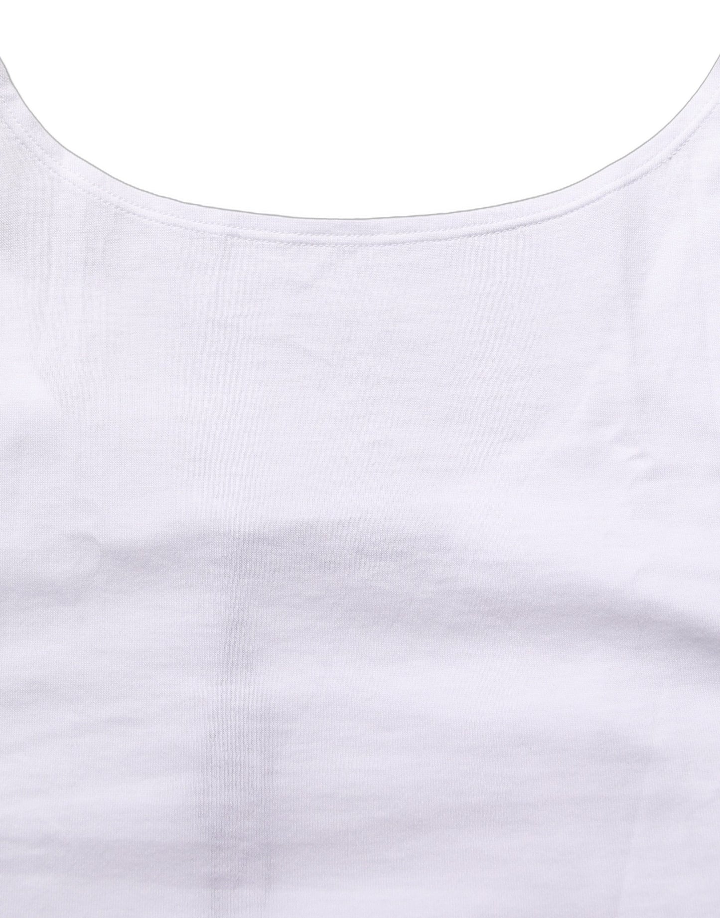 Dolce & Gabbana White Cotton Sleeveless Cropped Tank Top Dolce & Gabbana