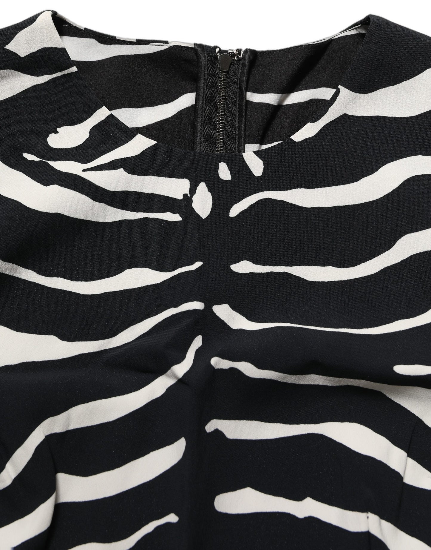 Dolce & Gabbana Black White Zebra Sleeveless Cropped Tank Top Dolce & Gabbana