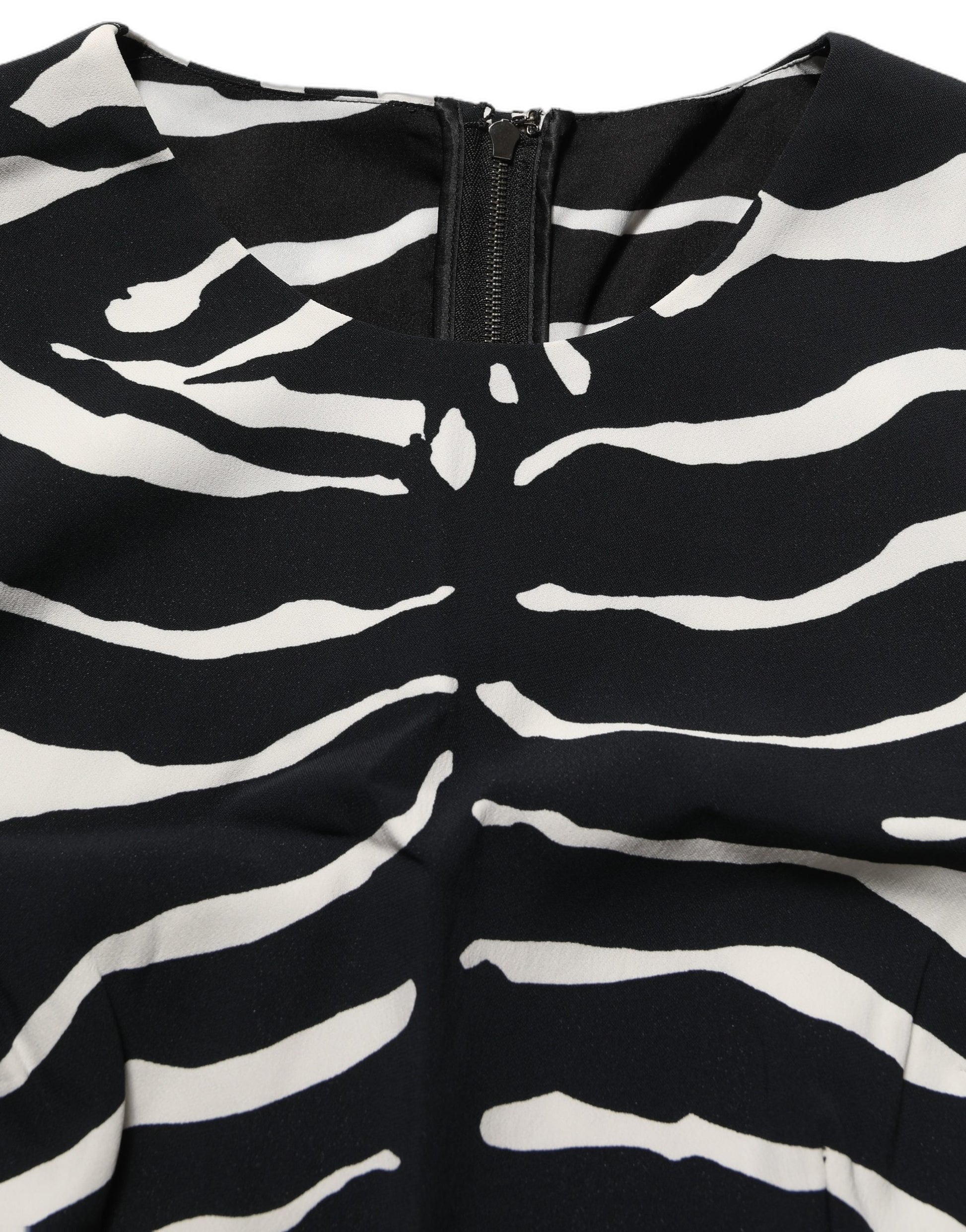 Dolce & Gabbana Black White Zebra Sleeveless Cropped Tank Top Dolce & Gabbana