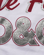 Dolce & Gabbana white cotton T-shirt with graphic print and crew neck, featuring bold designer artwork on the front.
