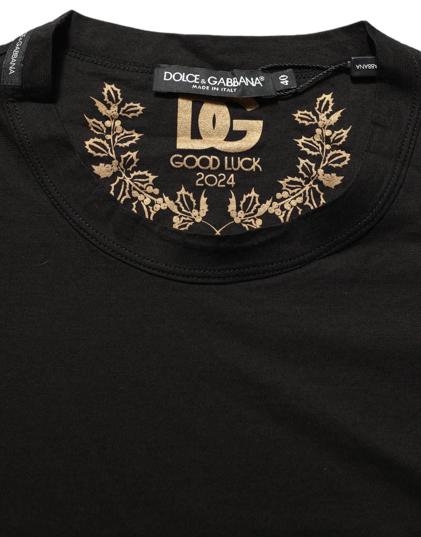 Dolce & Gabbana Black Cotton Crew Neck Short Sleeves T-shirt Dolce & Gabbana