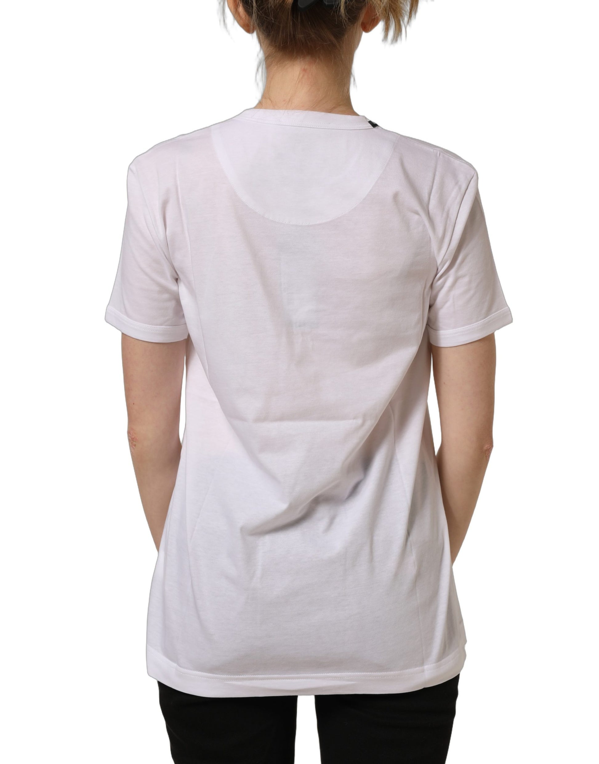 Dolce & Gabbana White Cotton Crew Neck Short Sleeves T-shirt Dolce & Gabbana